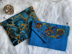 Image of Floral Embroidered Clutch Bag