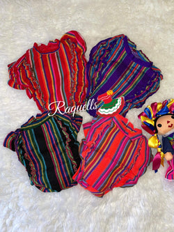 Image of Beautiful Girls Handmade Mexican Dress - Artisan Made Mexican Dress - 12 months