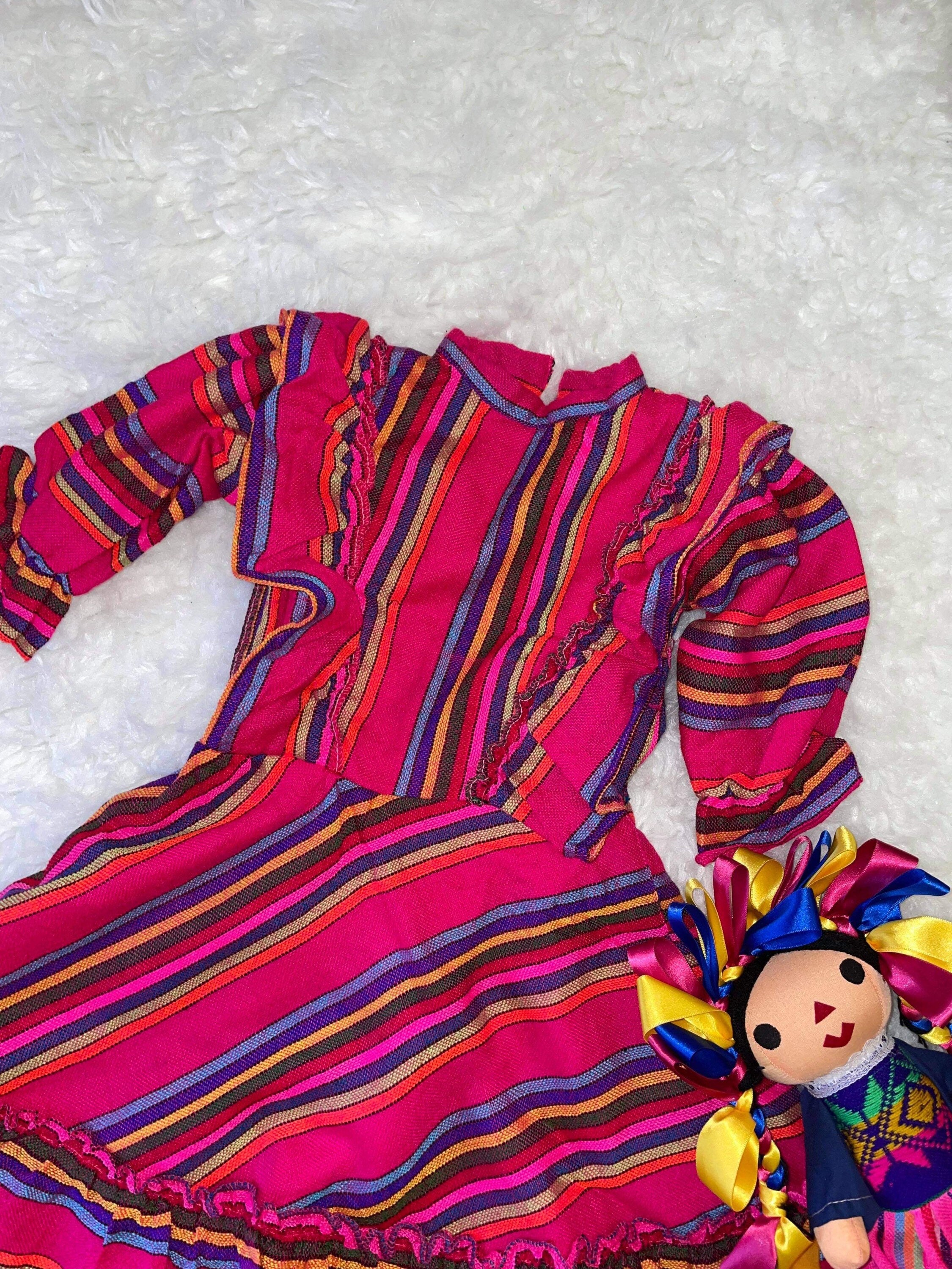 Beautiful Girls Handmade Mexican Dress - Artisan Made Mexican Dress - 12 months