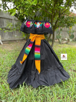 Image of Handmade Zarape Kids Waist Sash - Artisanal Fabric Belt