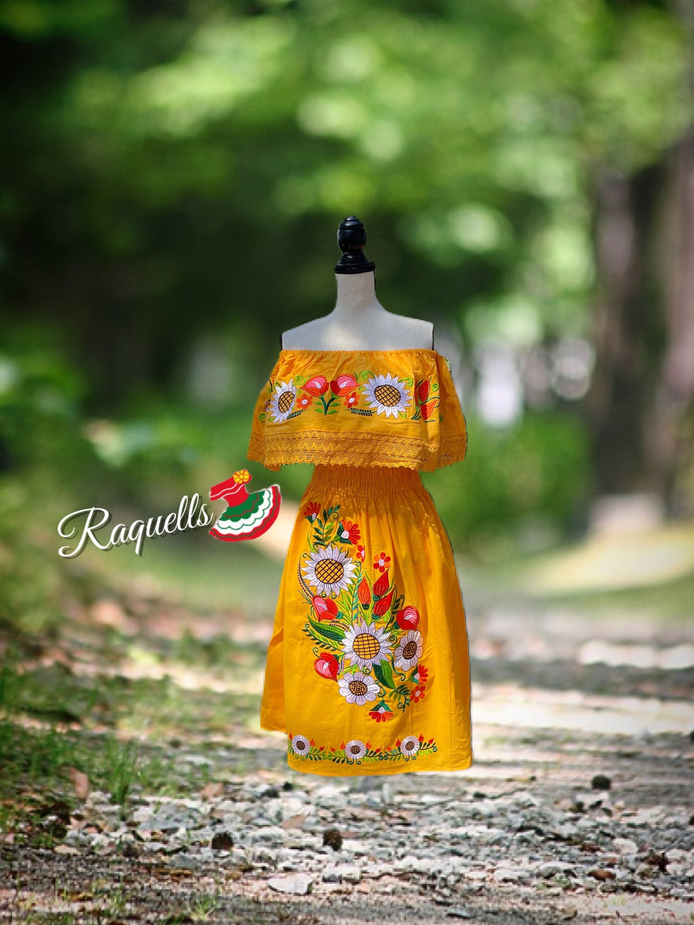 Beautiful Artisan Embroidered Floral Dresses - Handmade Dresses - Mexican Dresses