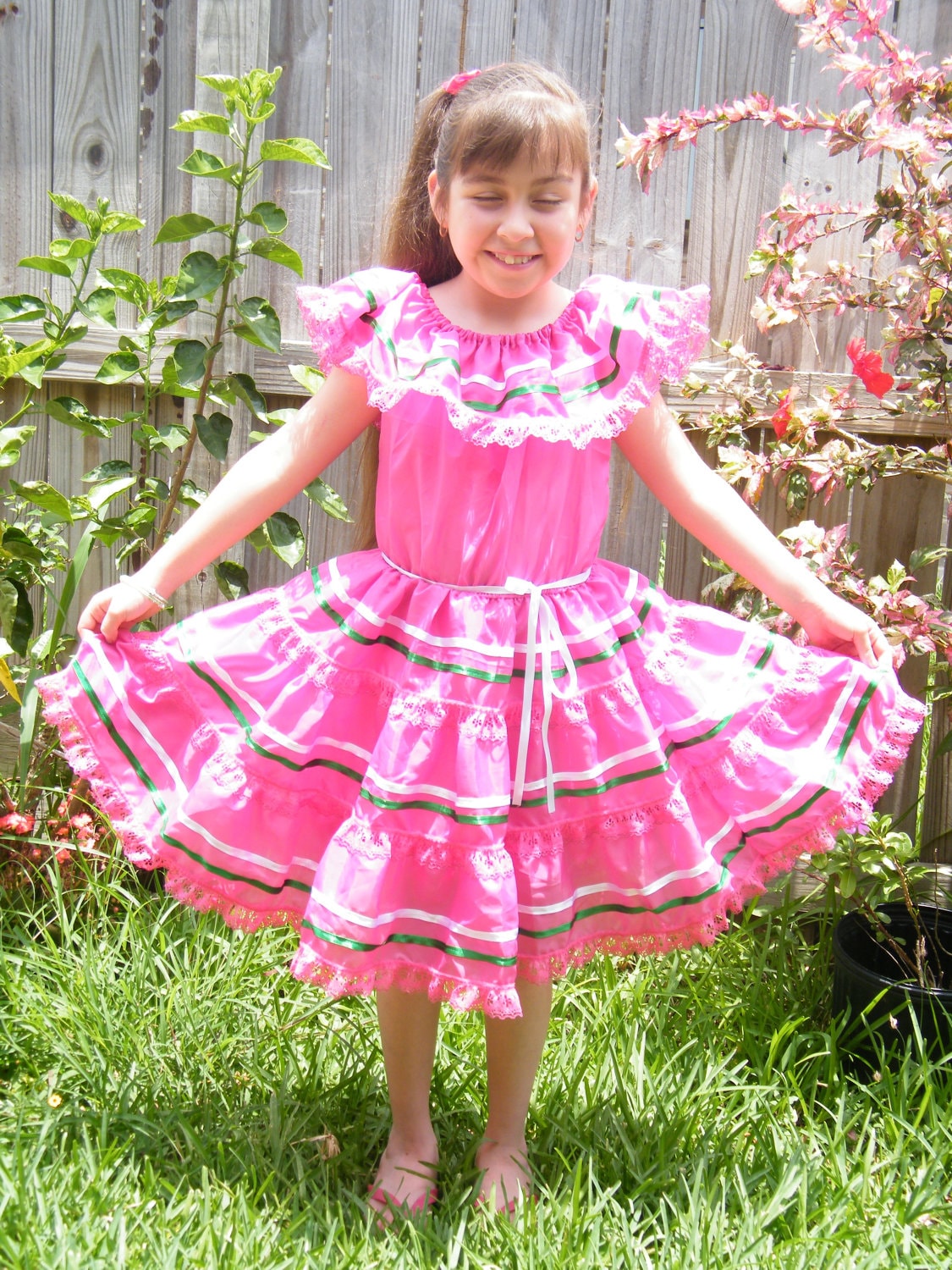 Vibrant Kids Mexican Dress - Size 9-10 Years - Perfect for Festive Occasions