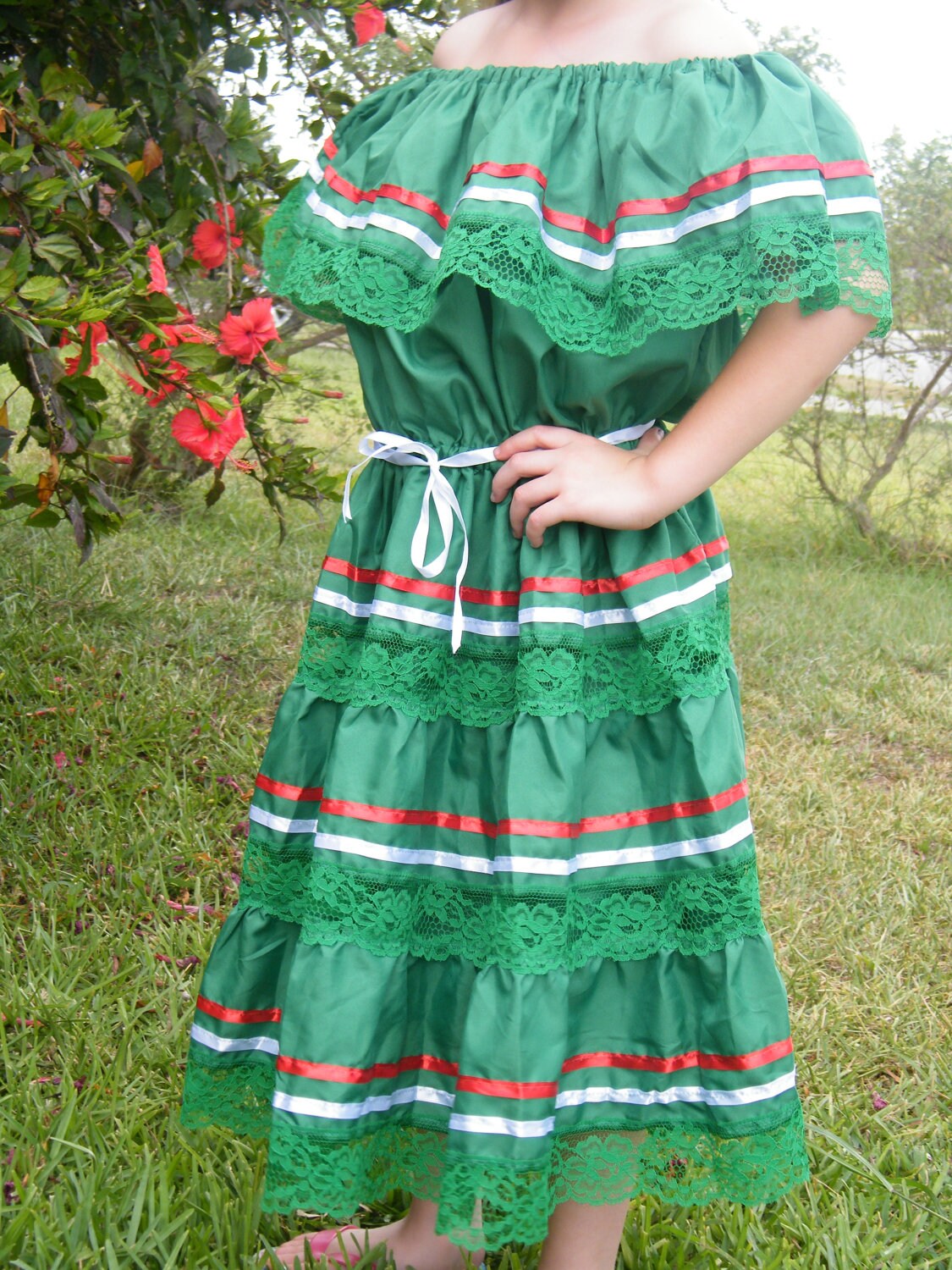 Vibrant Kids Mexican Dress - Size 9-10 Years - Perfect for Festive Occasions